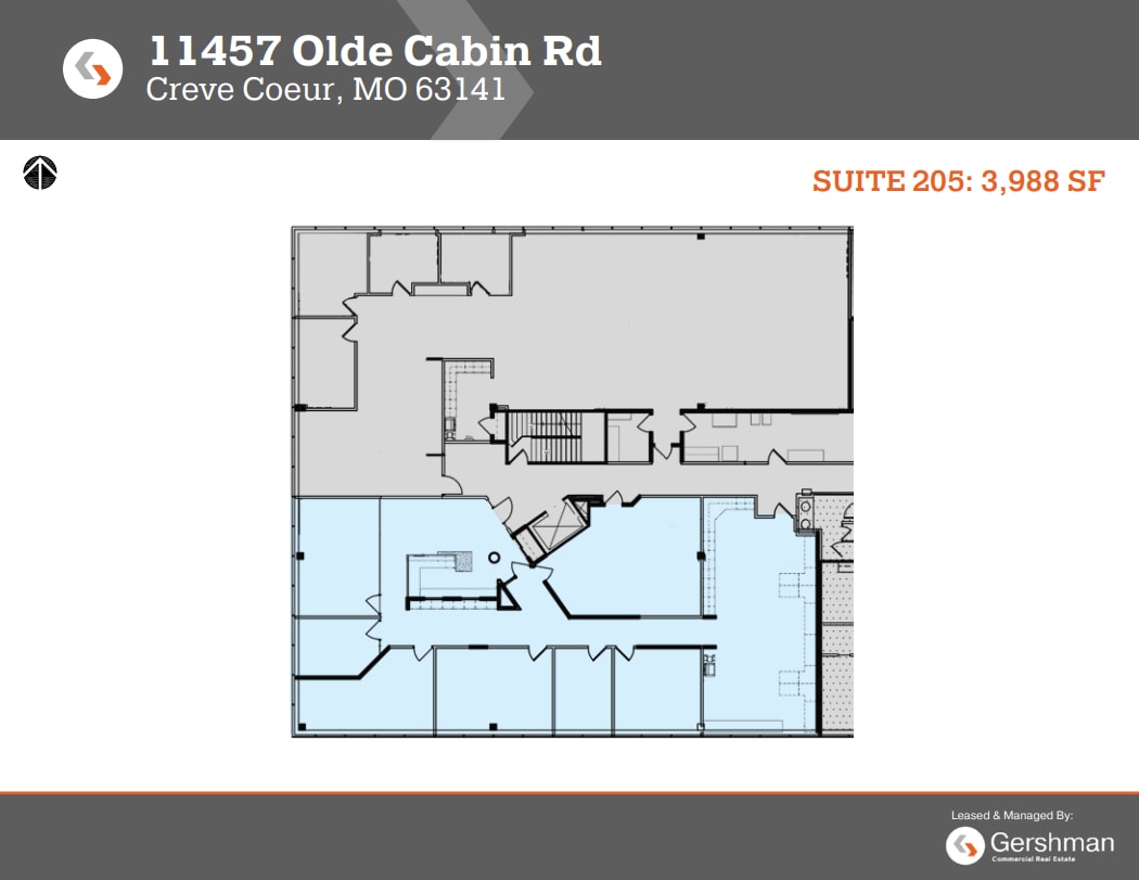 11457 Olde Cabin Rd, Creve Coeur, MO à louer Plan d’étage– Image 1 sur 1