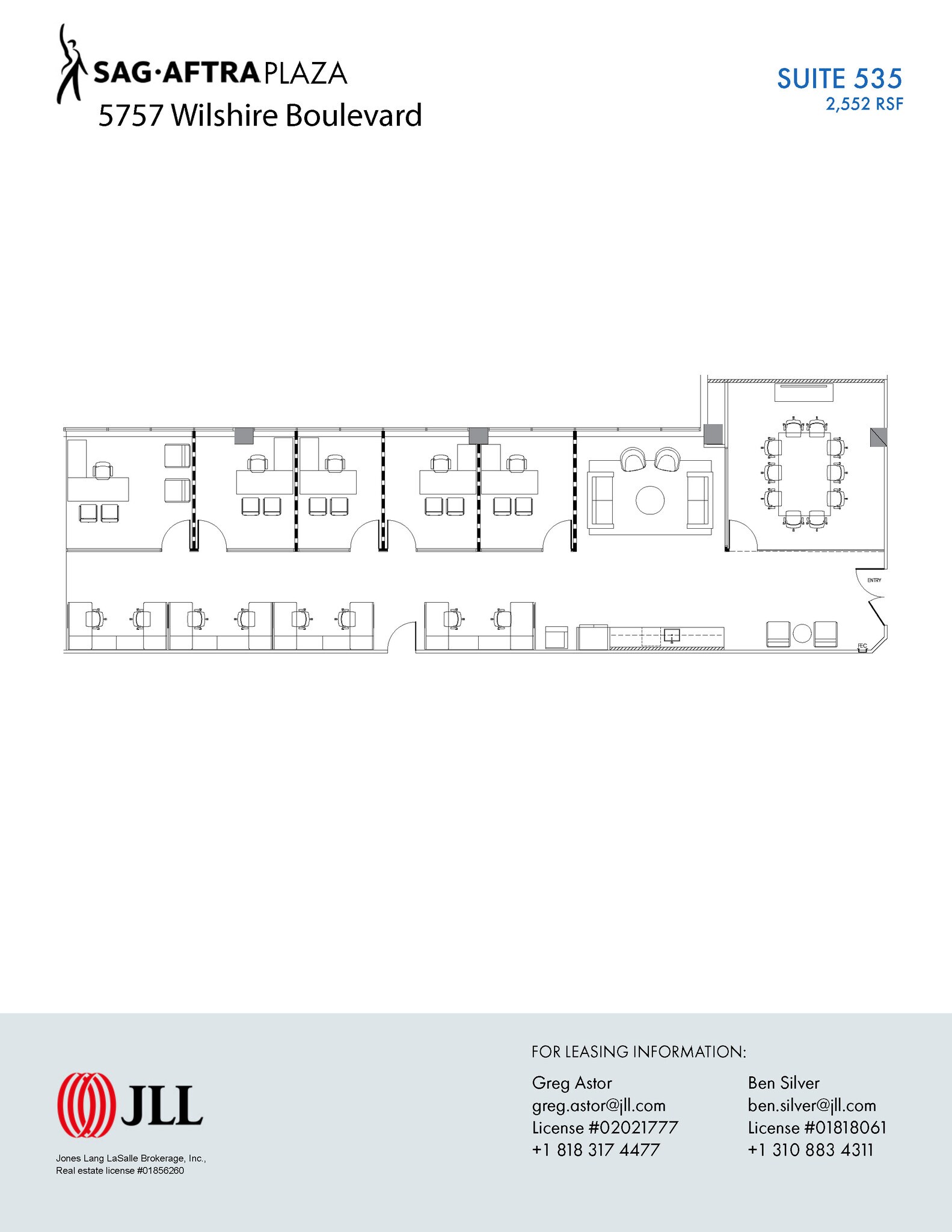 5757 Wilshire Blvd, Los Angeles, CA à louer Plan d’étage– Image 1 sur 1