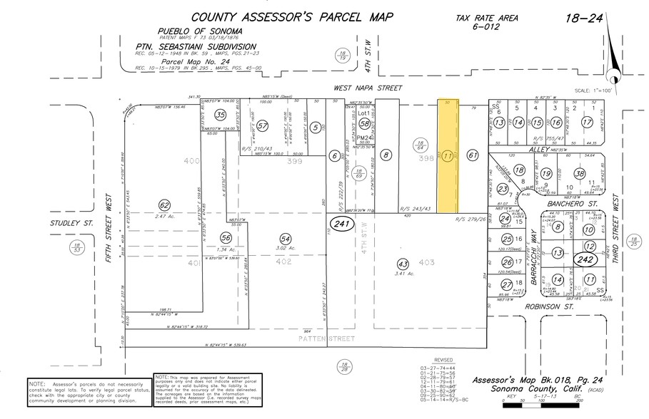 369 W Napa St, Sonoma, CA à vendre - Plan cadastral – Image 2 sur 49