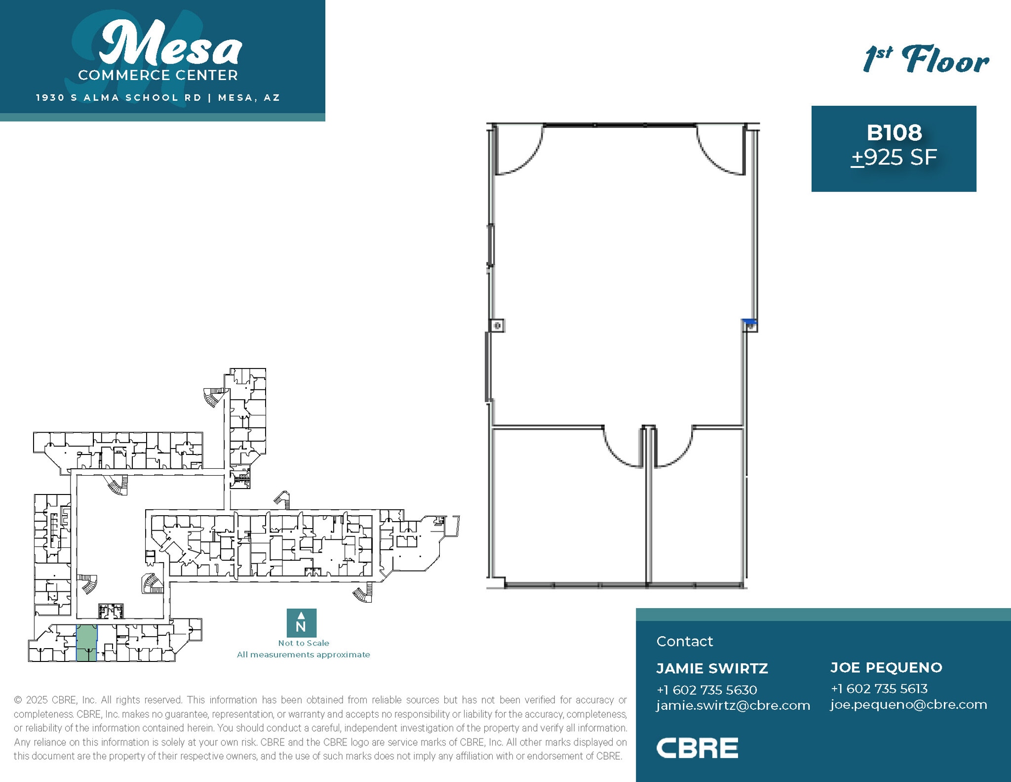 1930 S Alma School Rd, Mesa, AZ à louer Plan d’étage– Image 1 sur 2