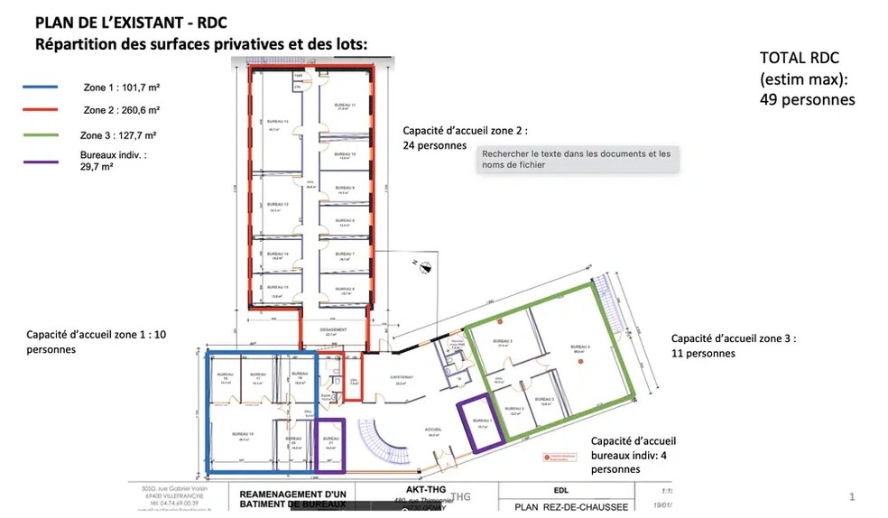 Bureau dans Genay à vendre - Plan d’étage – Image 3 sur 3