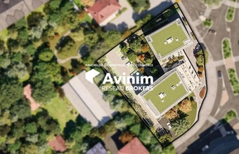 Annecy - Vue aérienne  vue de carte