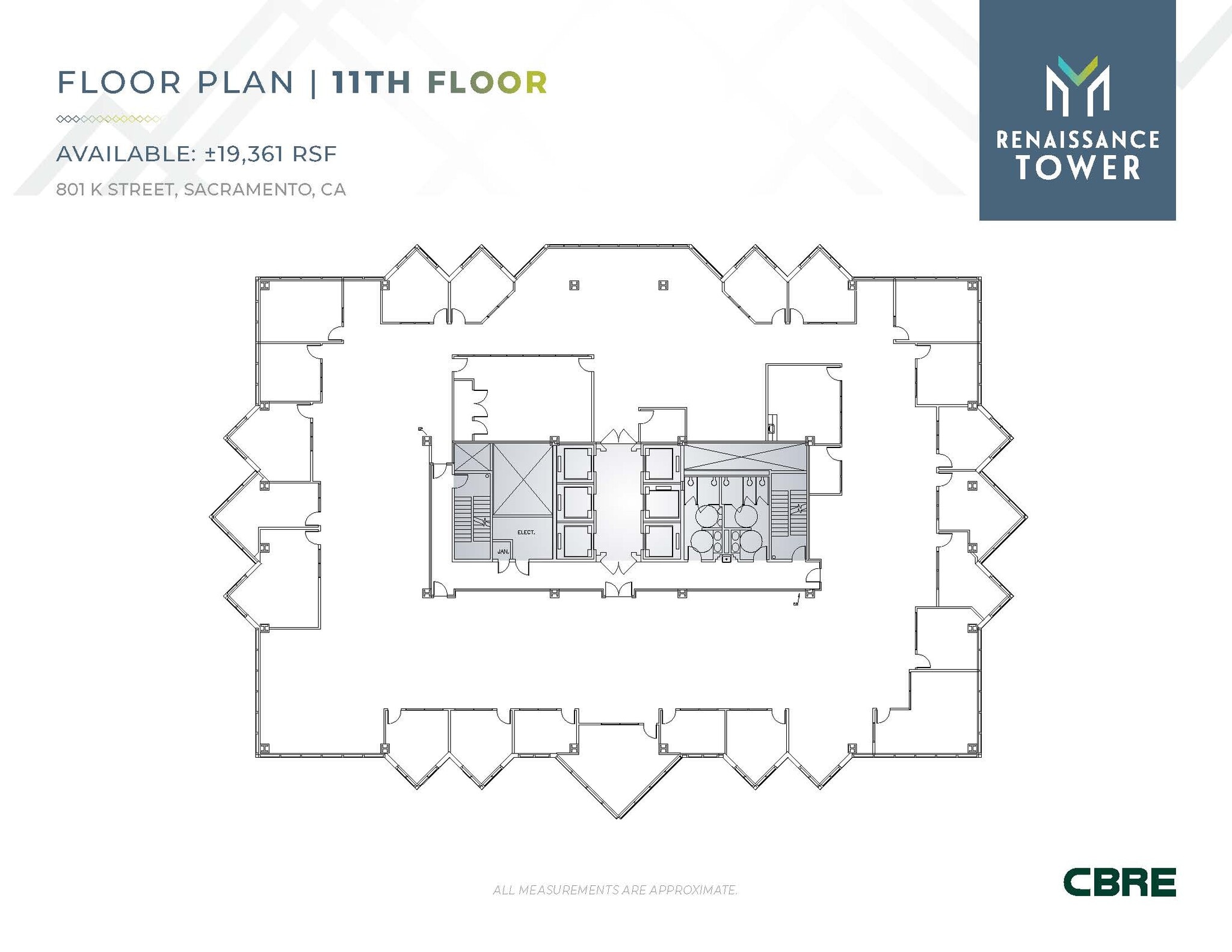 801 K St, Sacramento, CA à louer Plan d’étage– Image 1 sur 2
