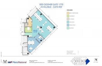 820 Gessner Rd, Houston, TX à louer Plan d’étage– Image 1 sur 1