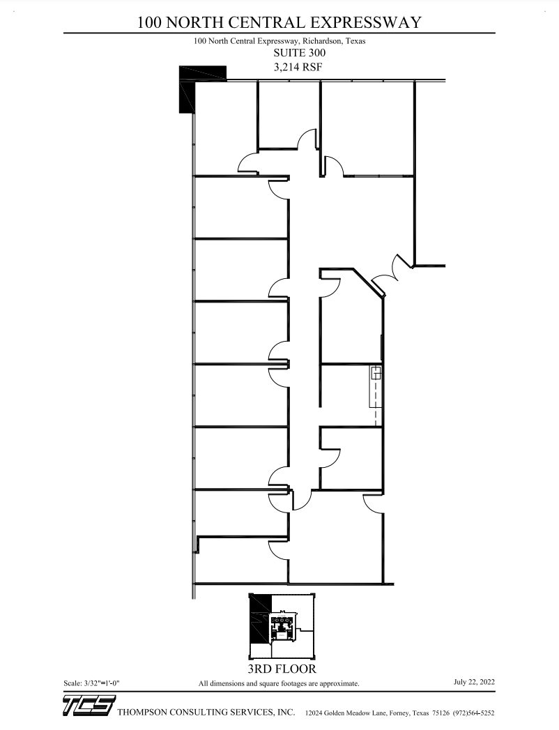 100 N Central Expy, Richardson, TX à louer Plan d’étage– Image 1 sur 1