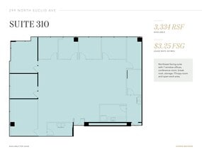 299 N Euclid Ave, Pasadena, CA à louer Plan d’étage– Image 1 sur 1