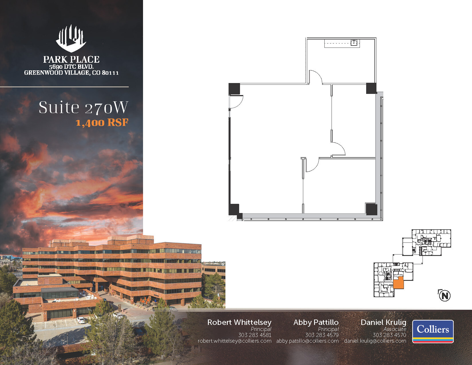 5690 DTC Blvd, Greenwood Village, CO à louer Plan d’étage– Image 1 sur 1