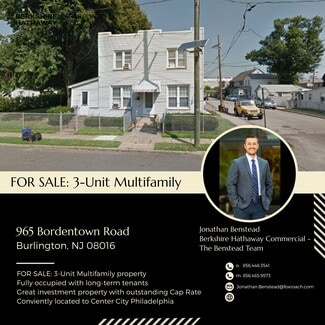 Plus de détails pour 965 Bordentown Rd, Burlington, NJ - Logement à vendre