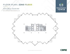 801 K St, Sacramento, CA à louer Plan d’étage– Image 1 sur 2