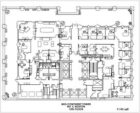 401 S Boston Ave, Tulsa, OK à louer Plan d’étage– Image 1 sur 20