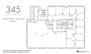345 Seventh Ave, New York, NY à louer Plan d’étage– Image 2 sur 2