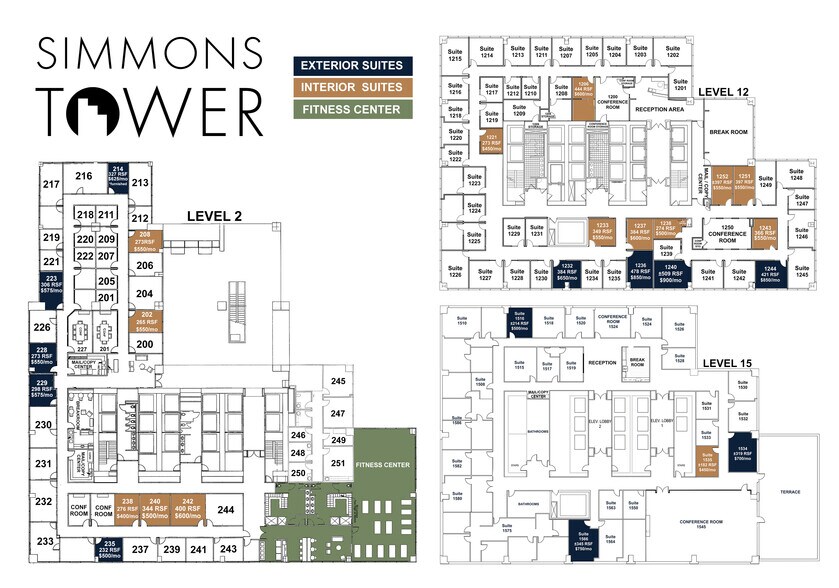 425 W Capitol Ave, Little Rock, AR à louer - Plan d’étage – Image 2 sur 4