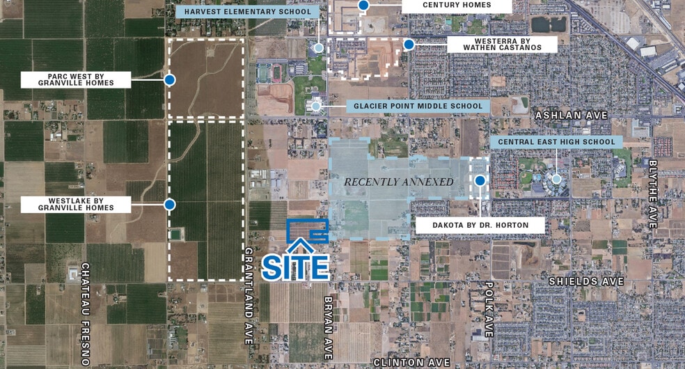 N. Bryan Avenue, Fresno, CA à vendre - Aérien – Image 1 sur 6