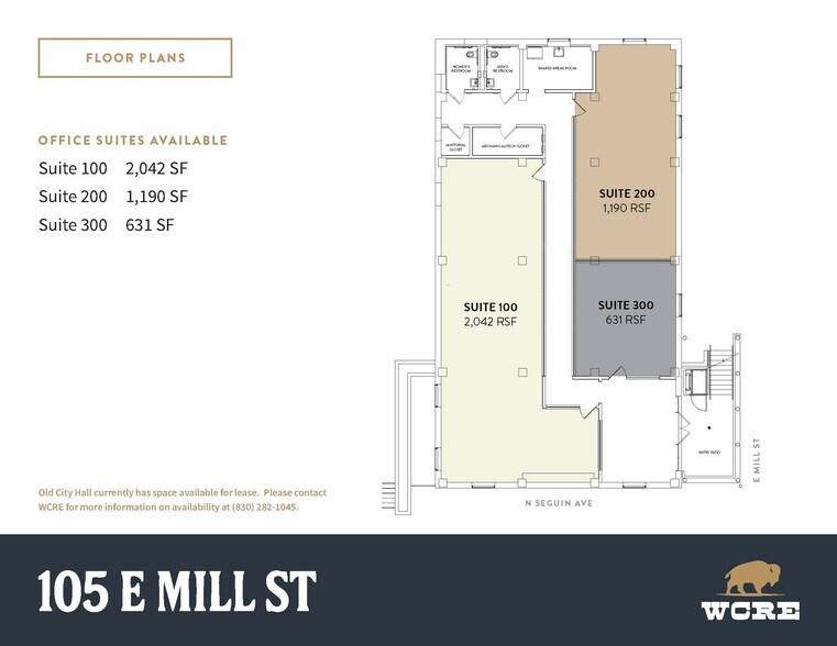 105 E Mill St, New Braunfels, TX à louer - Plan d’étage – Image 3 sur 9