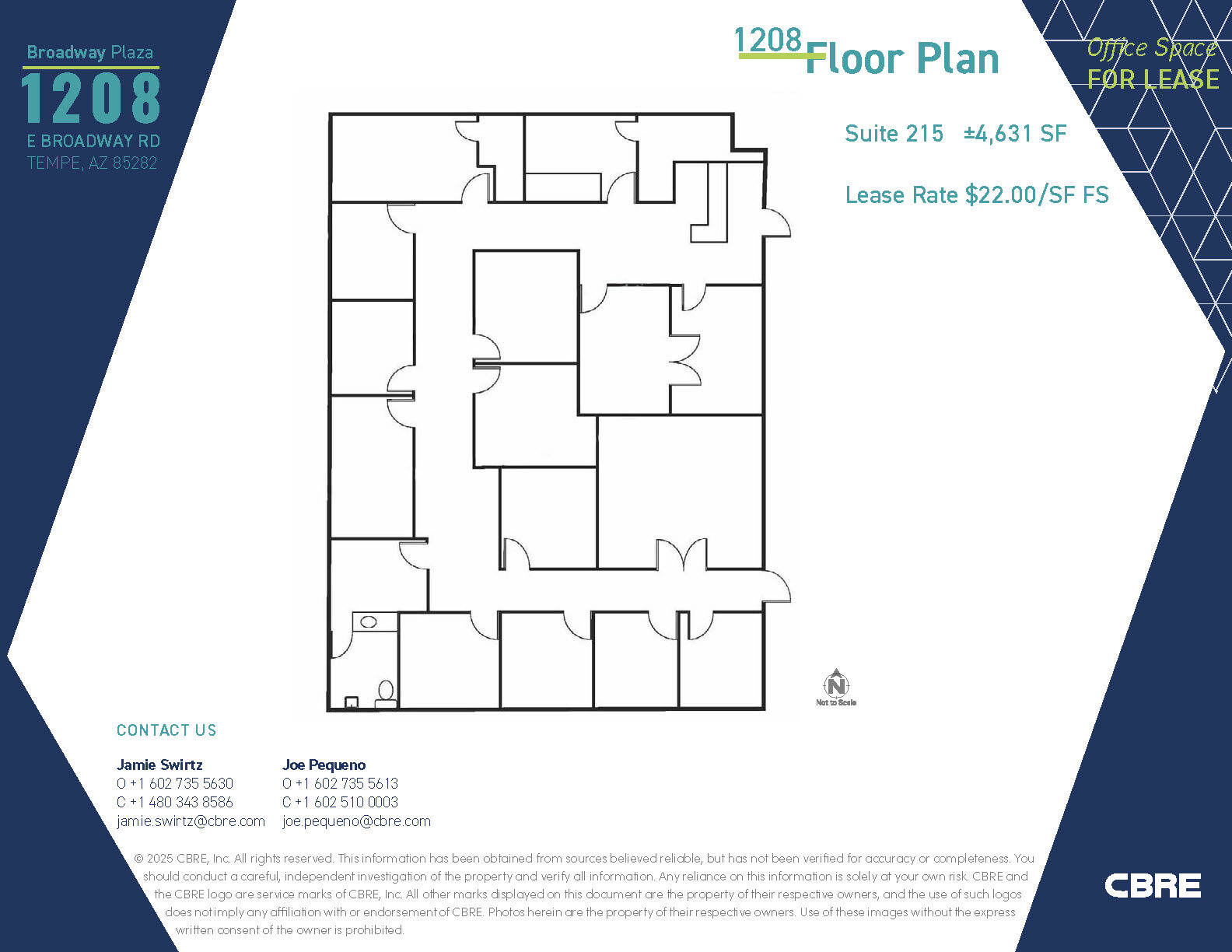 1232 E Broadway Rd, Tempe, AZ à louer Plan d’étage– Image 1 sur 1