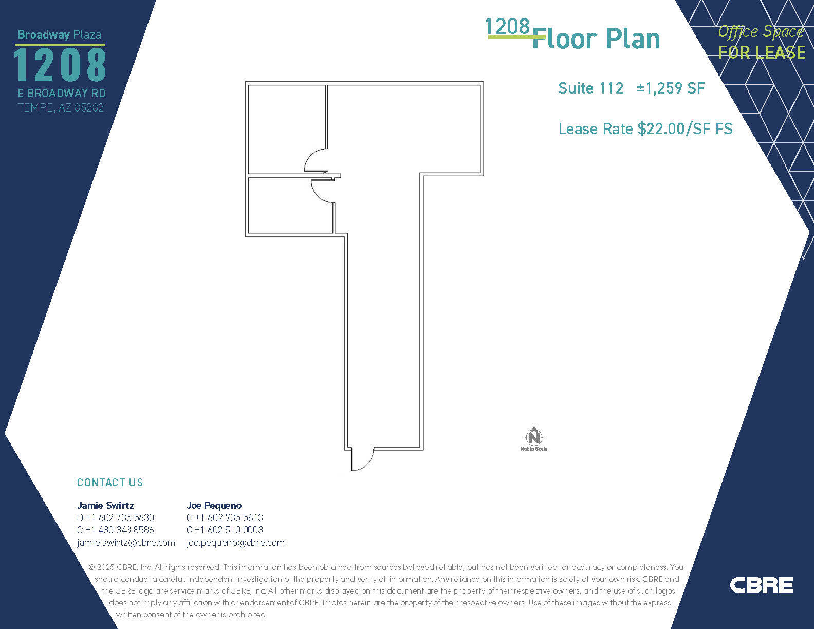 1232 E Broadway Rd, Tempe, AZ à louer Plan d’étage– Image 1 sur 1