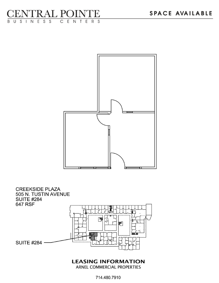 505 N Tustin Ave, Santa Ana, CA à louer Plan d’étage– Image 1 sur 1