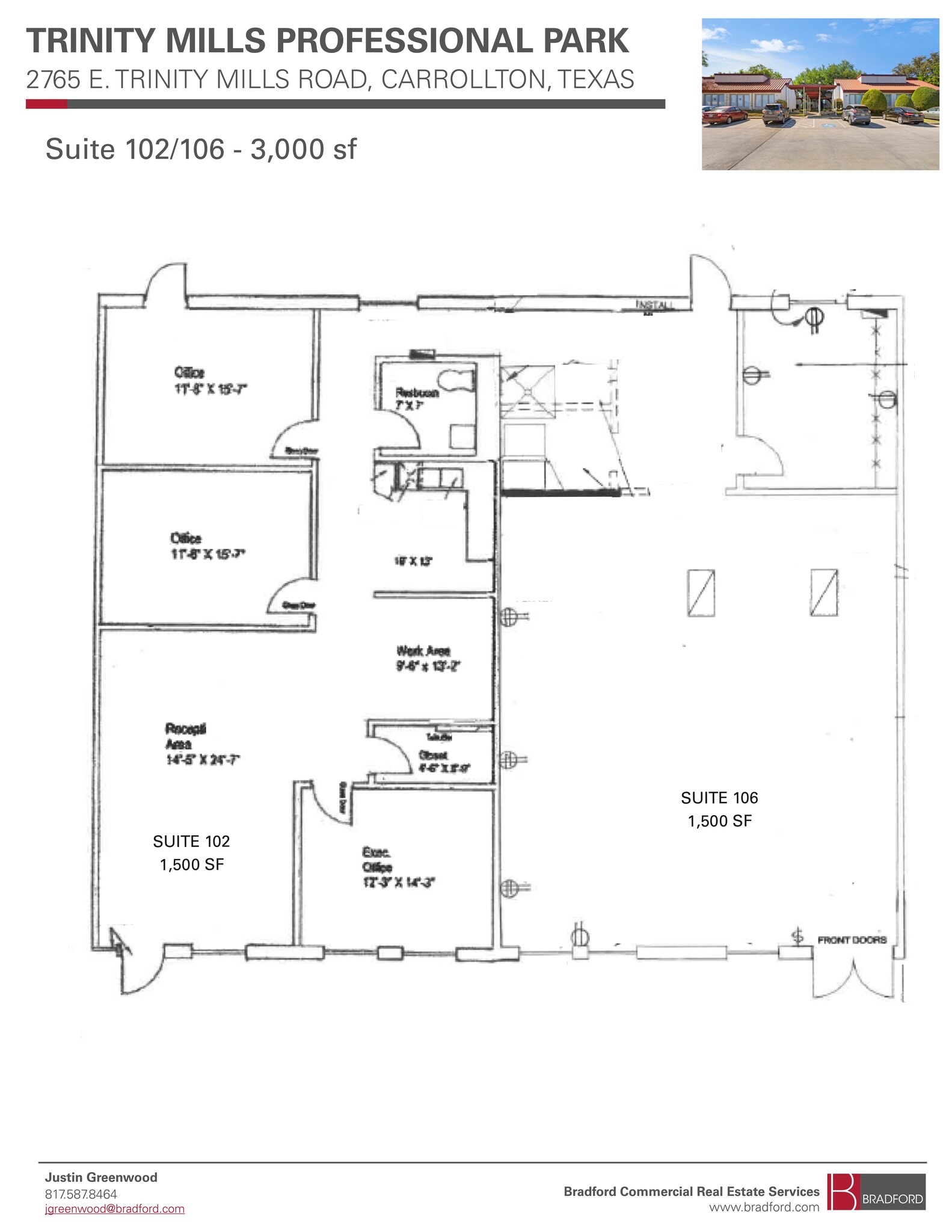 2761 E Trinity Mills Rd, Carrollton, TX à louer Plan d’étage– Image 1 sur 1