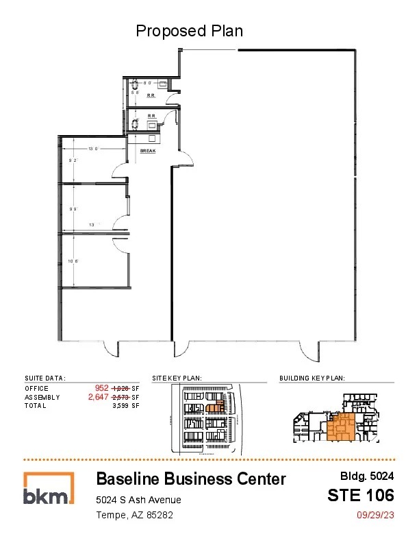 5024 S Ash Ave, Tempe, AZ à louer Plan d’étage– Image 1 sur 5