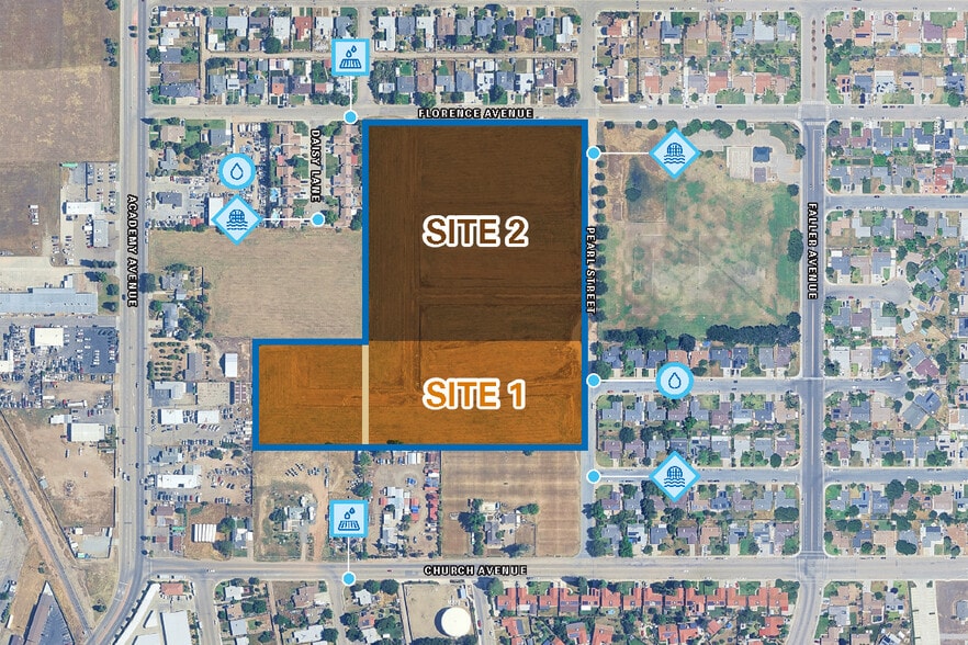 Florence, Sanger, CA à vendre - Aérien – Image 3 sur 3