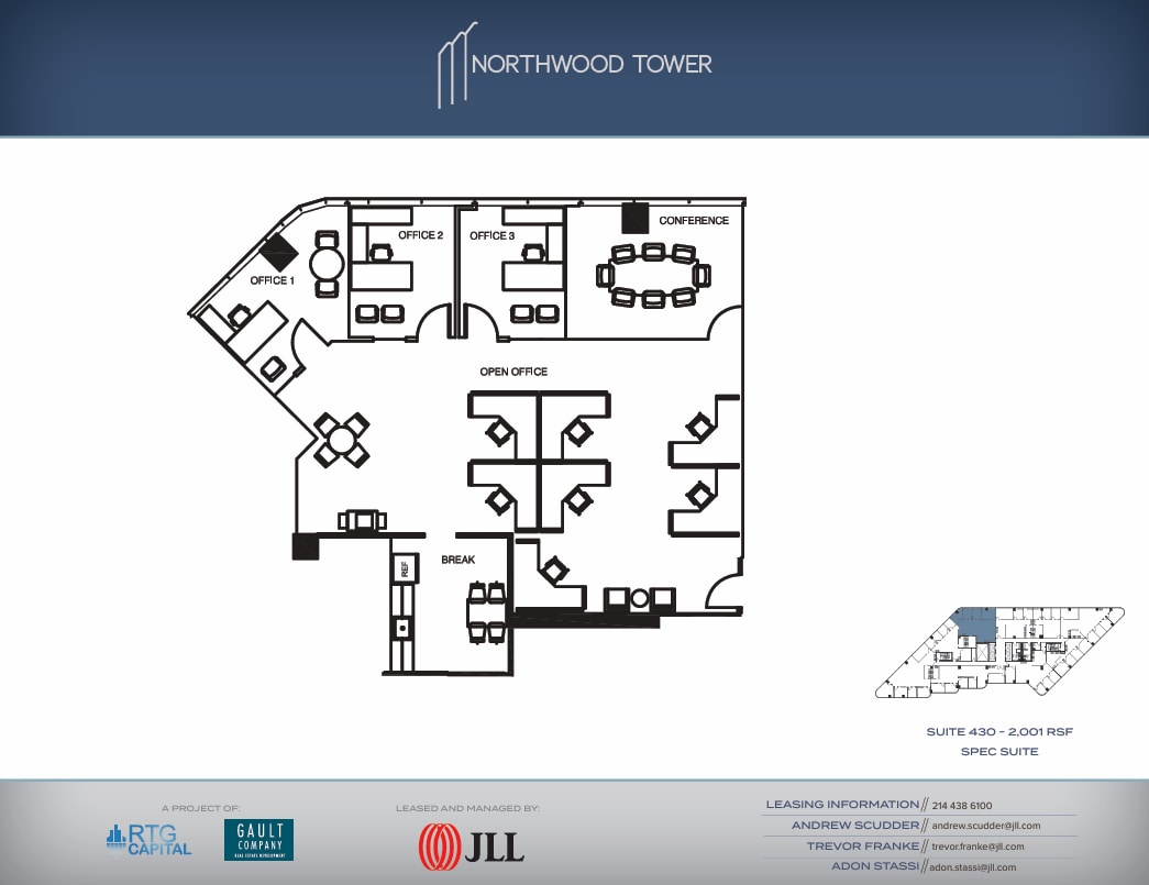 5757 Alpha Rd, Dallas, TX à louer Plan d’étage– Image 1 sur 1