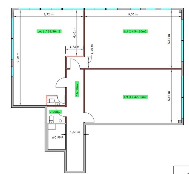 Bureau dans Aubagne à louer - Plan d’étage – Image 3 sur 3