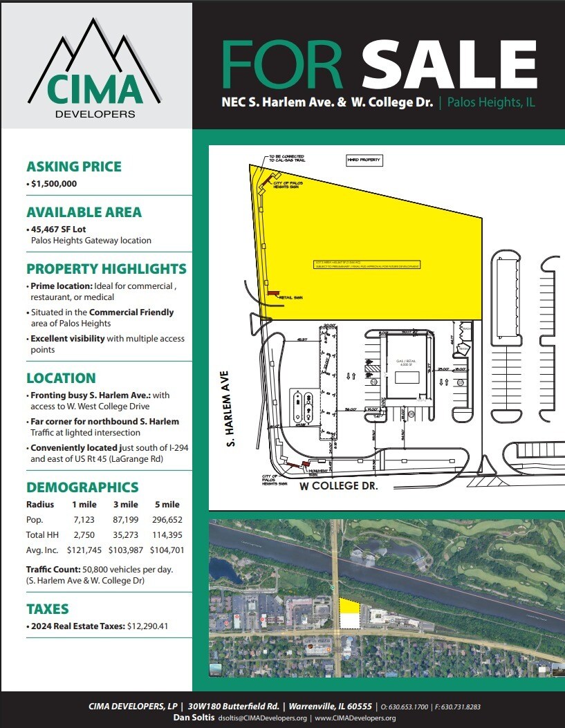 NEC S Harlem Ave & W College Dr, Palos Heights, IL à vendre Photo de l’immeuble– Image 1 sur 4