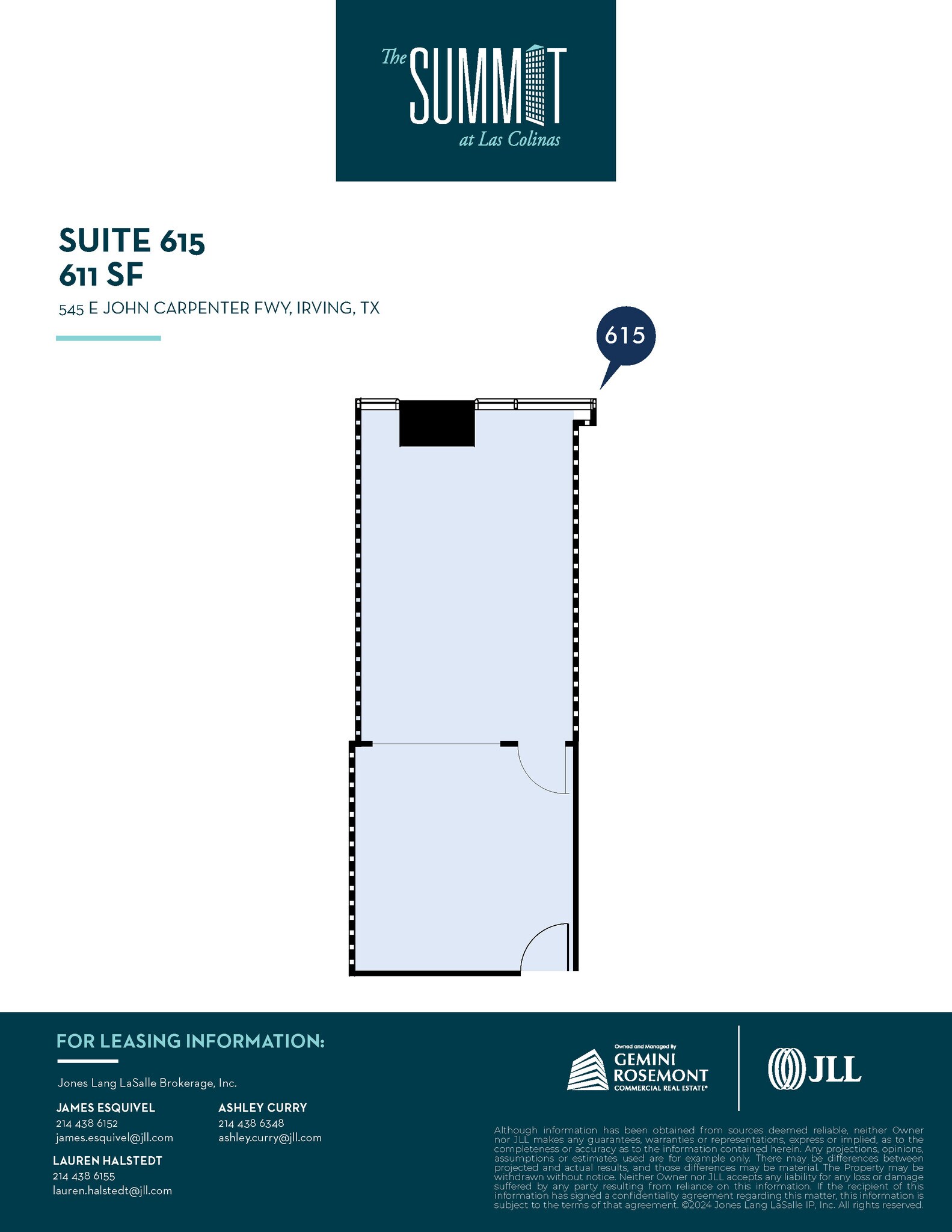 545 E John Carpenter Fwy, Irving, TX à louer Plan d’étage– Image 1 sur 1