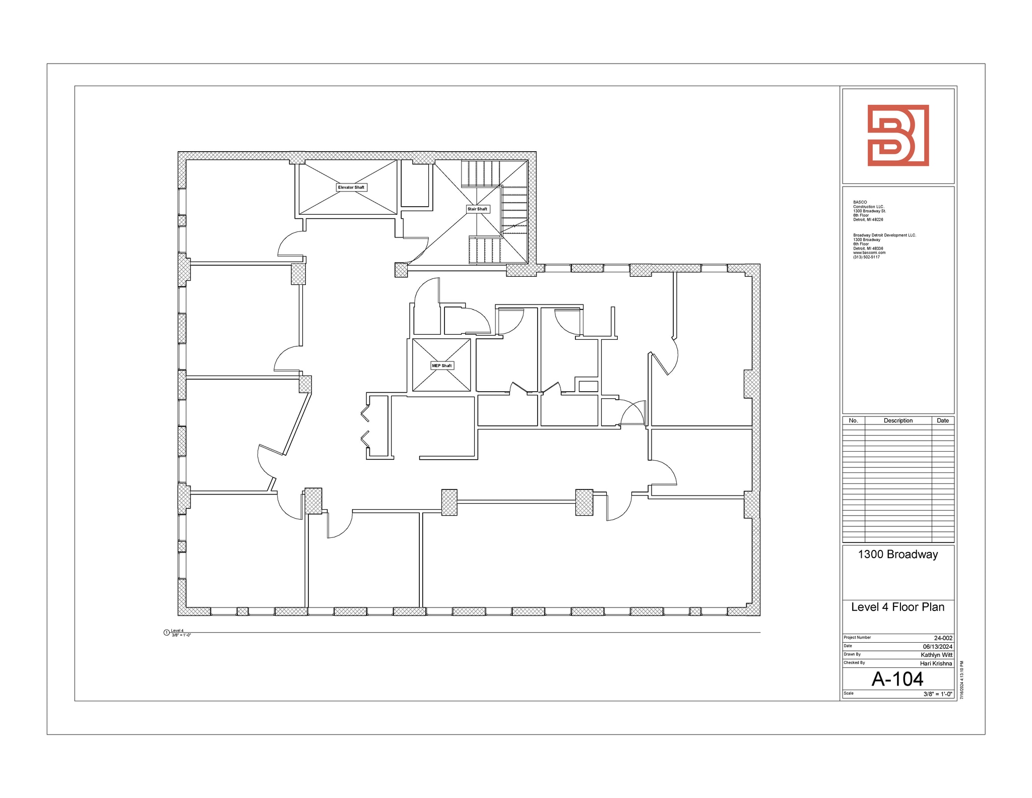 1300 Broadway St, Detroit, MI à louer Plan d’étage– Image 1 sur 1