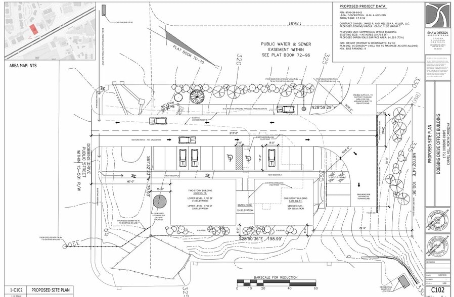 1751 Dobbins Dr, Chapel Hill, NC à vendre - Plan de site – Image 3 sur 3