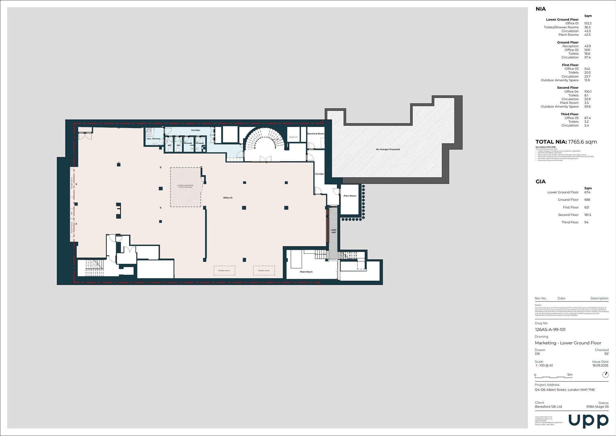 126 Albert St, Londres à louer Plan d’étage– Image 1 sur 2