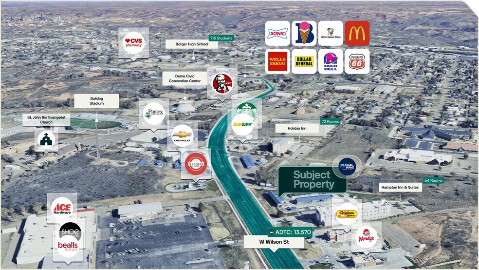 1411 W Wilson St, Borger, TX à vendre - Aérien – Image 2 sur 3