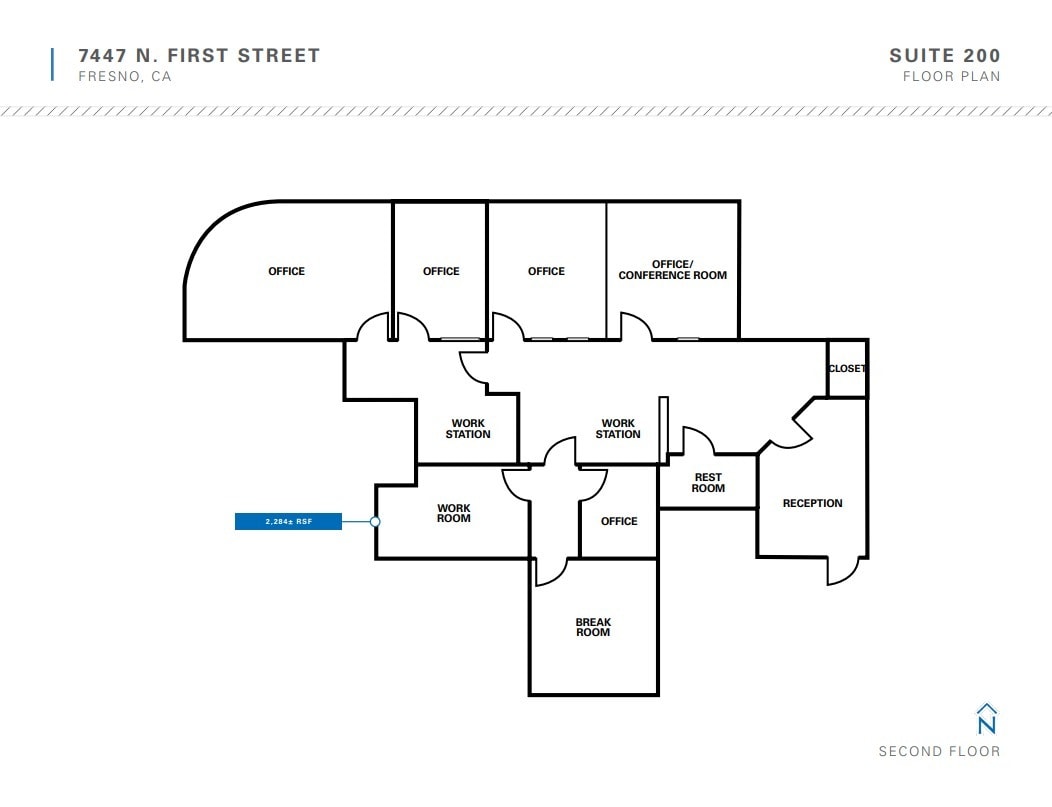 7461 N 1st St, Fresno, CA à louer Plan d’étage– Image 1 sur 1