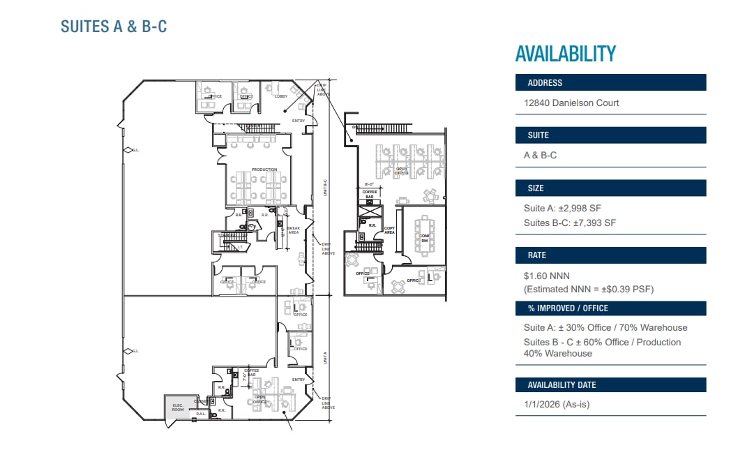 12760 Danielson Ct, Poway, CA à louer Plan d’étage– Image 1 sur 2