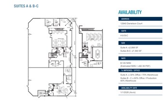 12760 Danielson Ct, Poway, CA à louer Plan d’étage– Image 1 sur 2