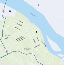 100 S 4th St, Paducah, KY - Vue aérienne vue de carte