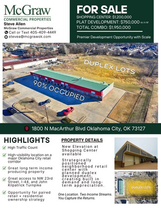 Plus de détails pour 1800-1806 N MacArthur, Oklahoma City, OK - Local commercial à vendre