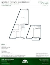3176 Pullman St, Costa Mesa, CA à louer Plan d’étage– Image 1 sur 1