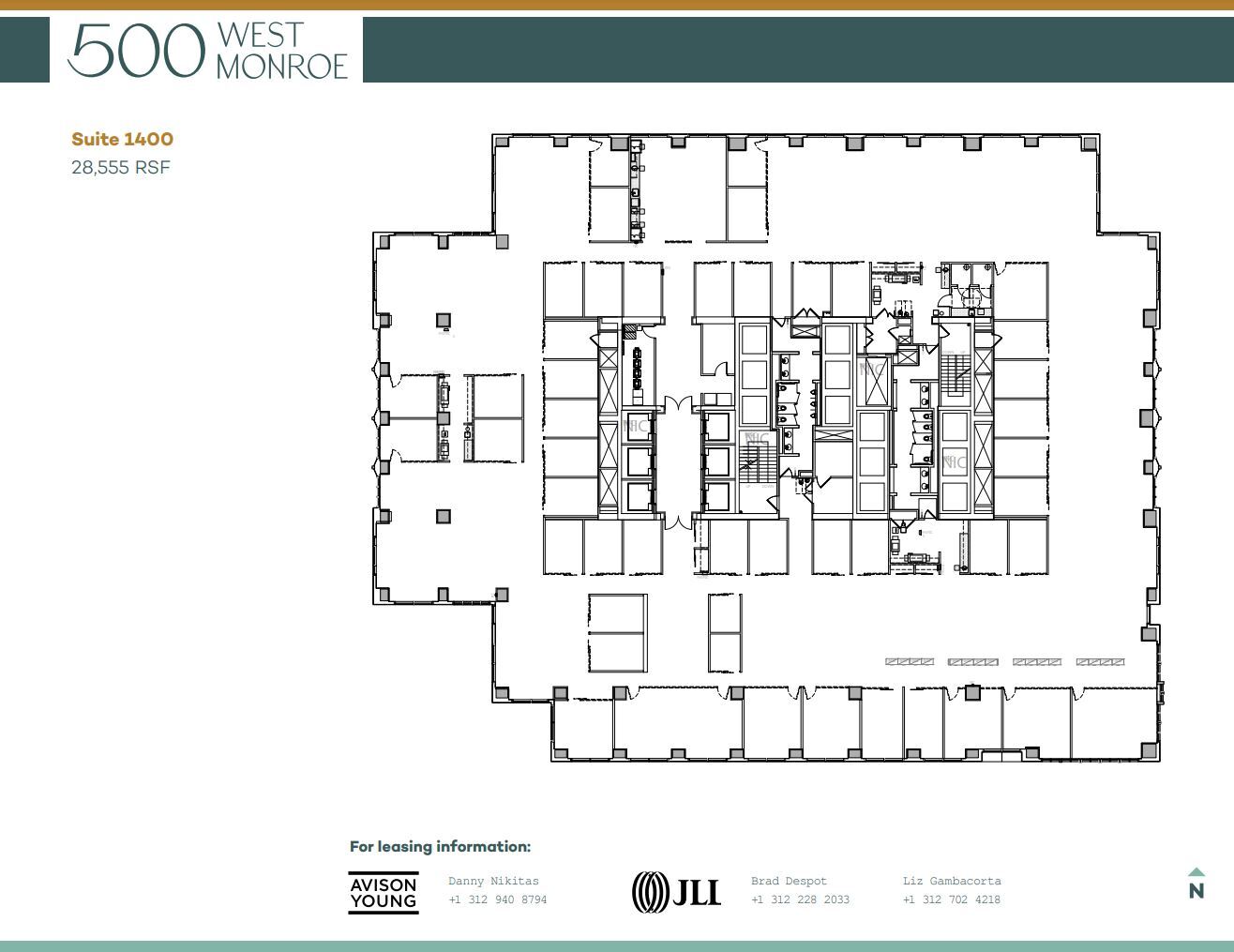 500 West Monroe St, Chicago, IL à louer Plan d’étage– Image 1 sur 4