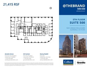 500-550 N Brand Blvd, Glendale, CA à louer Plan d’étage– Image 1 sur 1