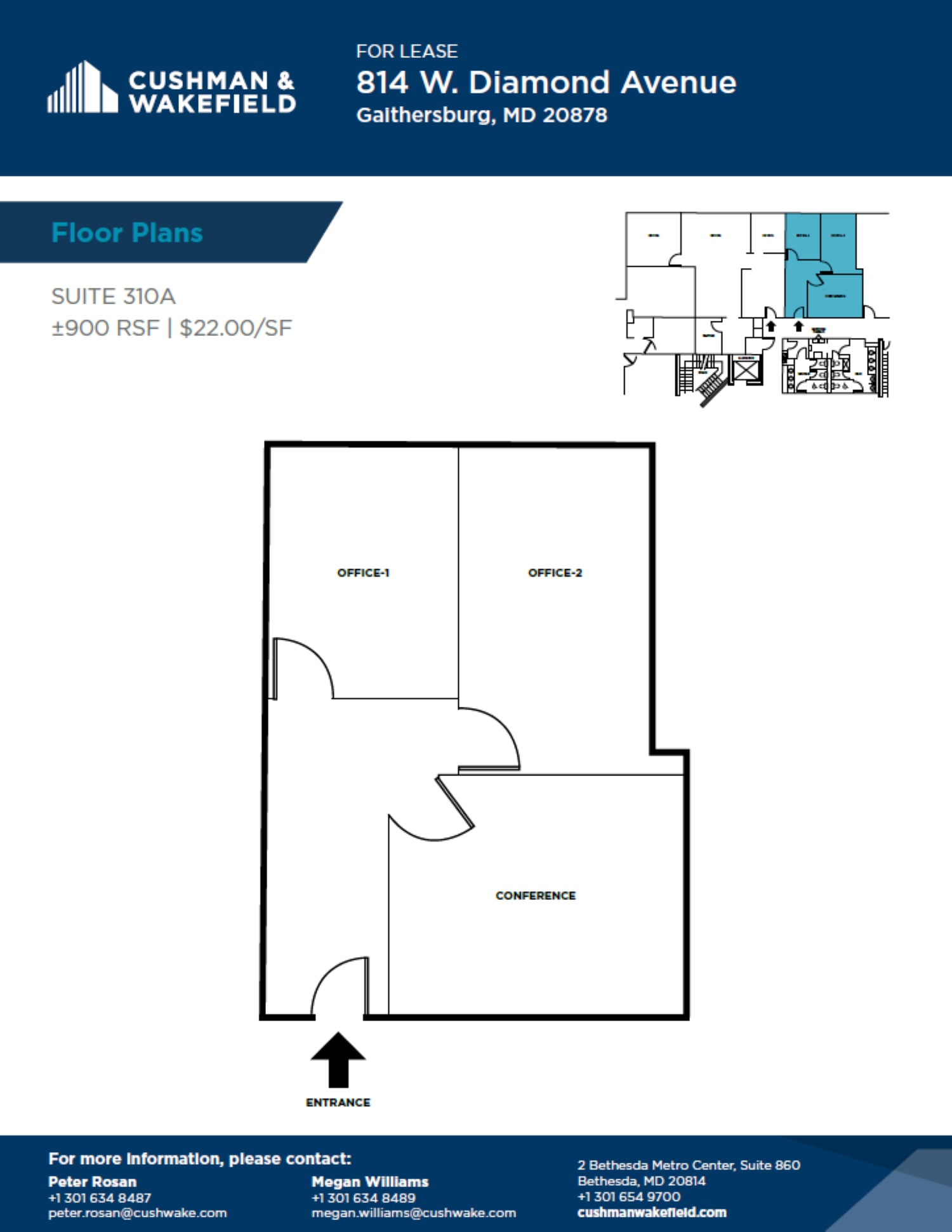 814 W Diamond Ave, Gaithersburg, MD à louer Plan d’étage– Image 1 sur 1
