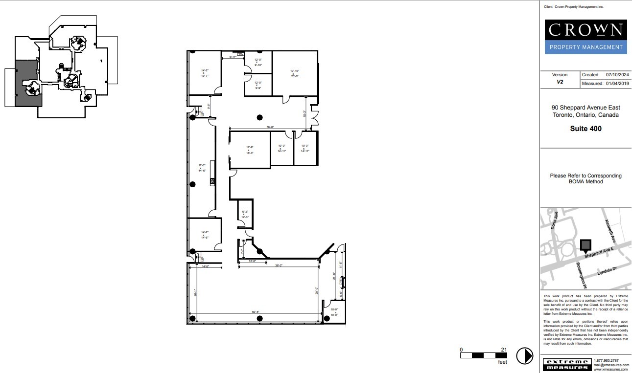 90 Sheppard Ave E, Toronto, ON à louer Plan d’étage– Image 1 sur 5