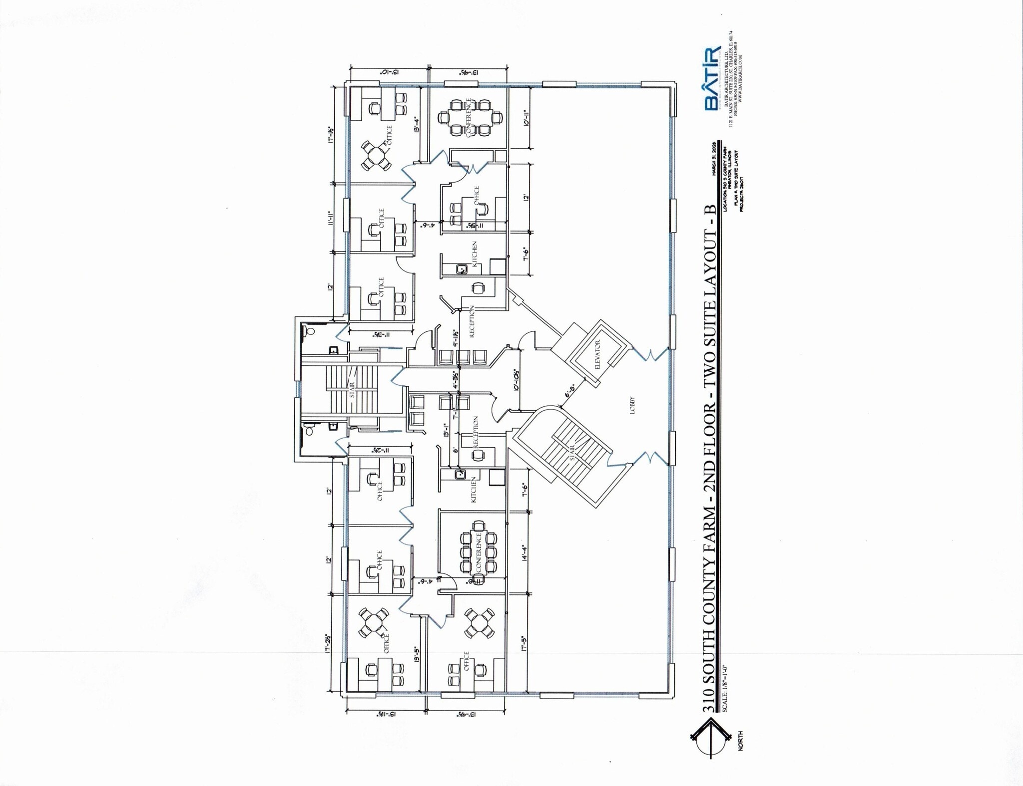 290-300 S County Farm Rd, Wheaton, IL à louer Plan d’étage– Image 1 sur 3