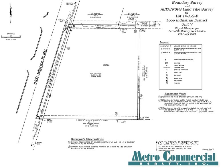 8400 Jefferson St, Albuquerque, NM à vendre - Plan cadastral – Image 3 sur 4