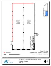 159 Dufferin St, Toronto, ON à louer Plan d’étage– Image 1 sur 1