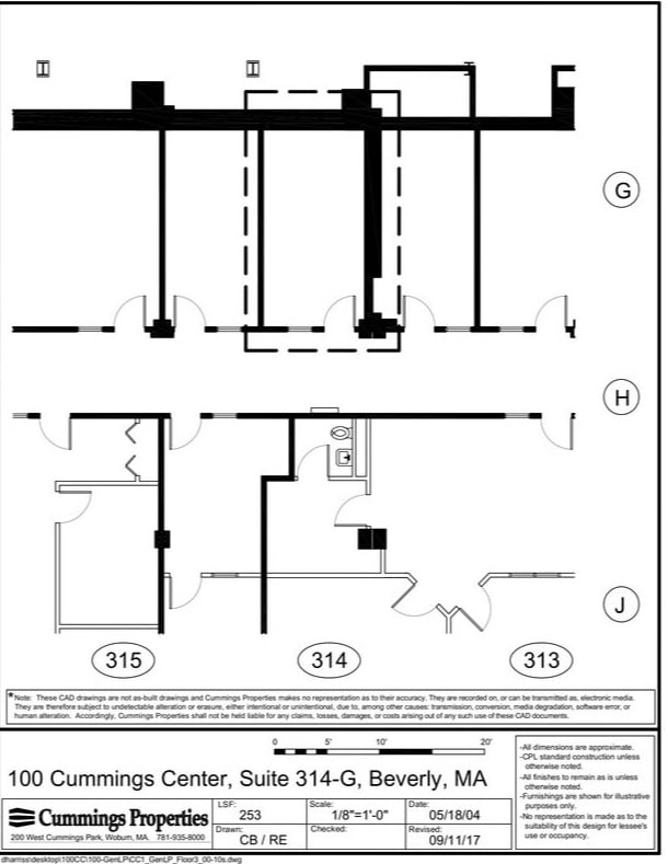 100 Cummings Ctr, Beverly, MA à louer Plan d’étage– Image 1 sur 1