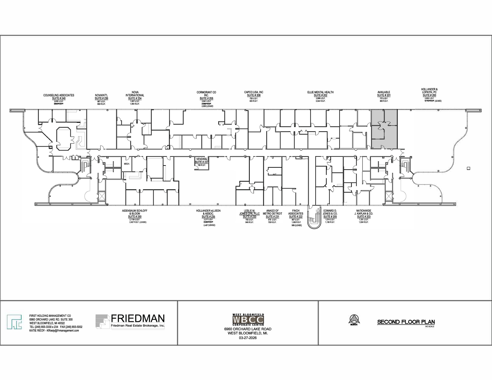 6960 Orchard Lake Rd, West Bloomfield, MI à louer Plan d’étage– Image 1 sur 1