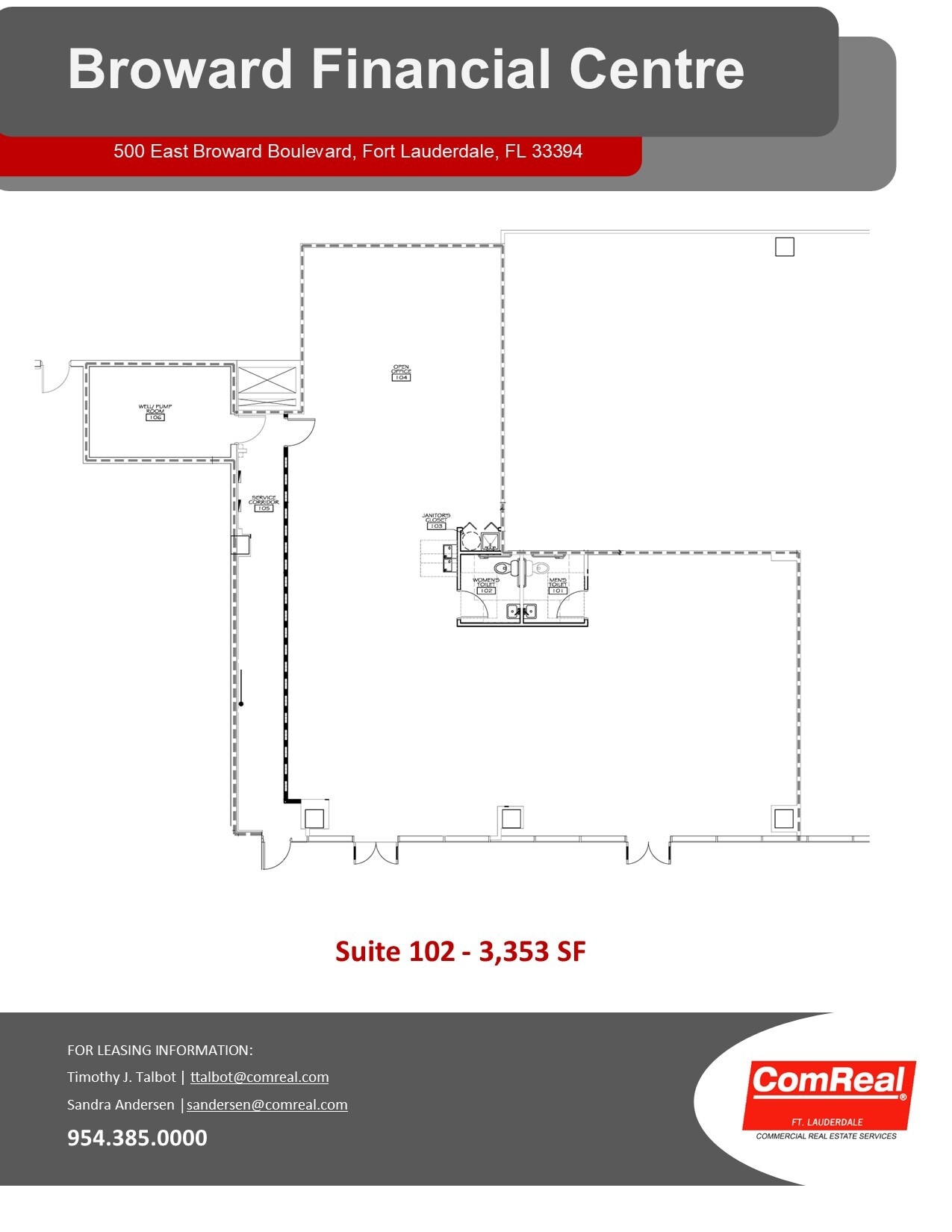 500 E Broward Blvd, Fort Lauderdale, FL à louer Plan d’étage– Image 1 sur 1