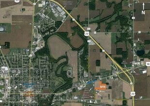 E Wyandot Ave, Upper Sandusky, OH - Vue aérienne vue de carte