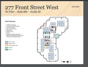 277 Front St W, Toronto, ON à louer Plan d’étage– Image 1 sur 1